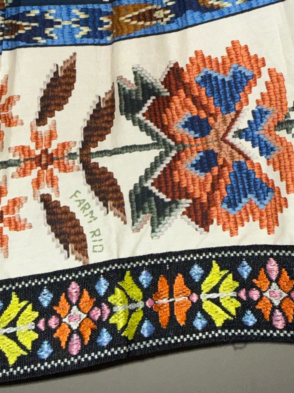FARM Rio | Embroidered Tapestry Mini Dress (NWT) - Picture 12 of 13